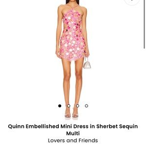 Quinn Embellished Mini Dress in Sherbet Sequin Multi